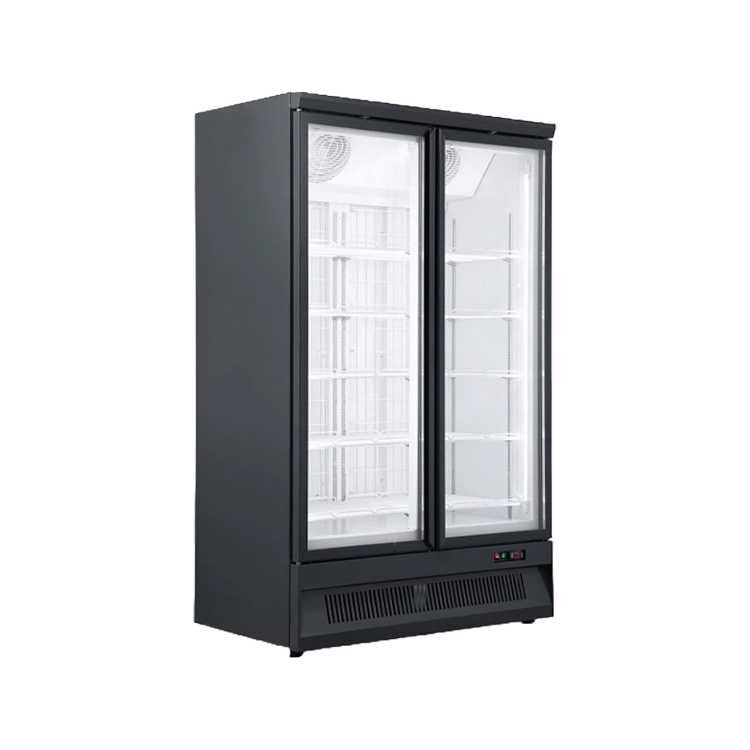 CombiSteel 7455.2915 Double Glass Door Freezer 1000 Litre – Black