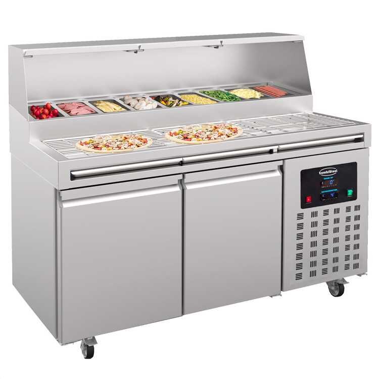 Combisteel Double Door Pizza Prep Counter (1360H x 1790W x 850D) - 460 Ltr