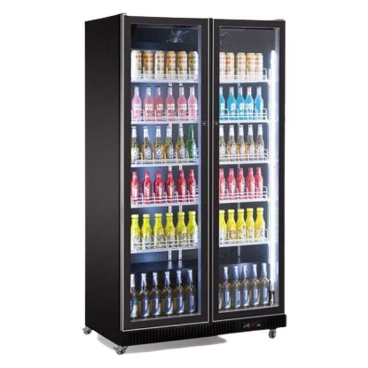Combisteel Double Glass Door Refrigerator Black (1980H x 1100W x 600D) - 758 Ltr