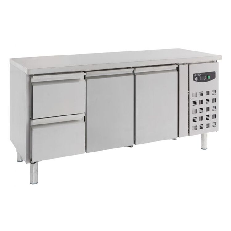 Combisteel 2 Doors Refrigerated Prep Counter Counter with 2 Drawers - (850H x 1795W x 700D)