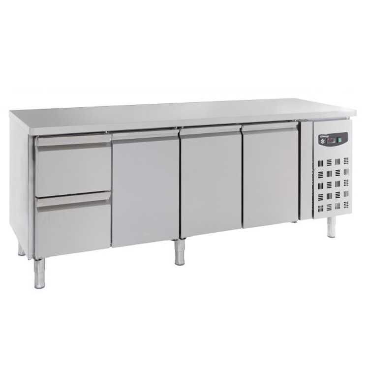 Combisteel 3 Doors Refrigerated Counter with 2 Drawers (850H x 2230W x 700D) - 553 Ltr