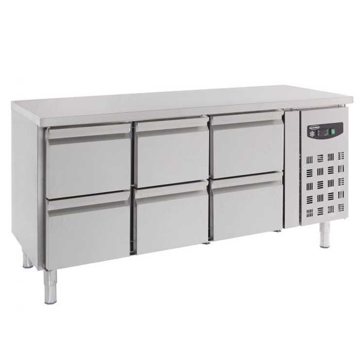 Combisteel Refrigerated Counter with 6 Drawers (850H x 1795W x 700D) - 417 Ltr