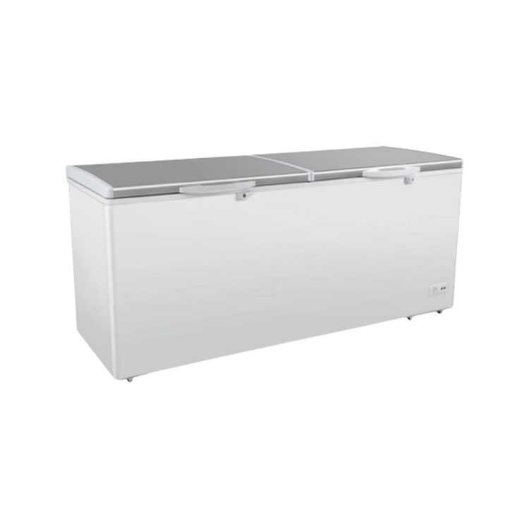 Koolmax KMCF650S- White Chest Freezer With Stainless Steel Lid