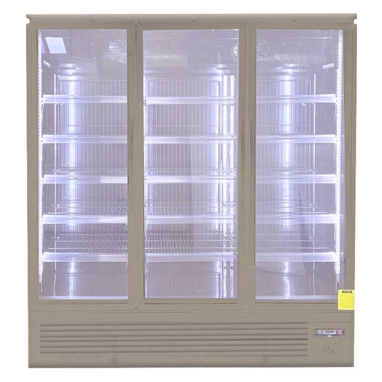 Koolmax KMF2000 – Triple Glass Door Freezer (1875W X 740D X 2000H) Gery