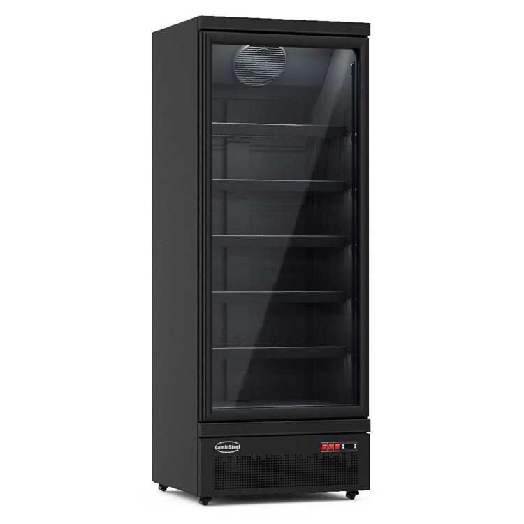 Combisteel Single Glass Door Refrigerator Black (1997H x 750W x 710D) - 600 Ltr Combisteel 7455.2242