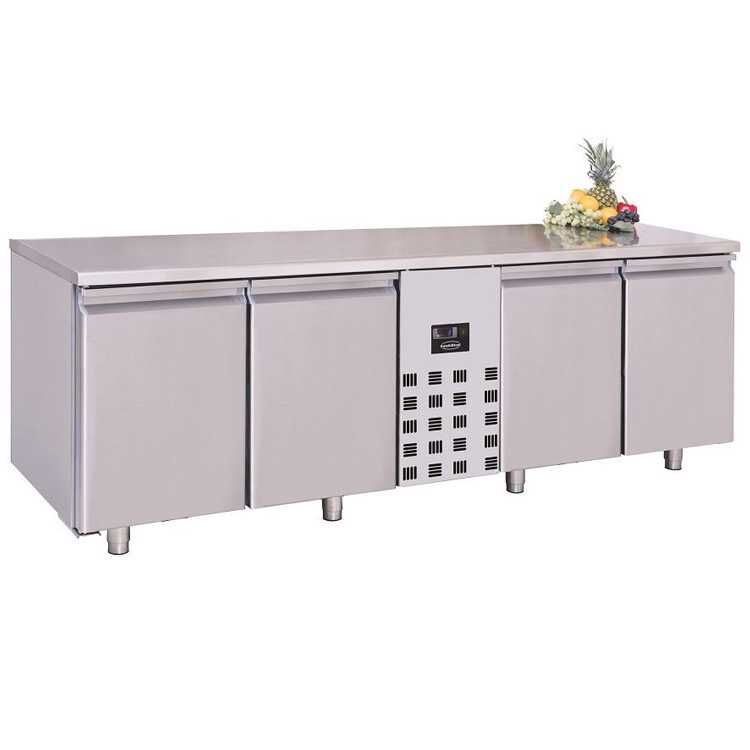 Combisteel Food Prep Counter Fridge with 4 Doors Mono Block (850H x 2270W x 700D) - 632 Ltr