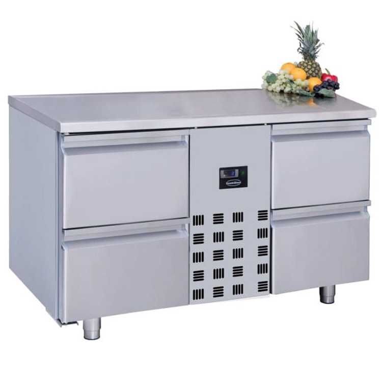 Combisteel Refrigerated Counter with 4 Drawers Monoblock (850H x 1300W x 700D) - 281 Ltr Combisteel Refrigerated Counter with 4 Drawers Monoblock (850H x 1300W x 700D) - 281 Ltr