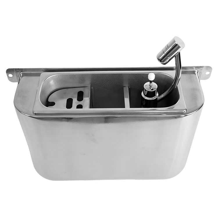 Combisteel Sink for Ice Cream Scoop with Scoop Shower (270H X 410W X 120D) with Water Drain Hole, Water Connection and Overflow Pipe Combisteel 7108.0030