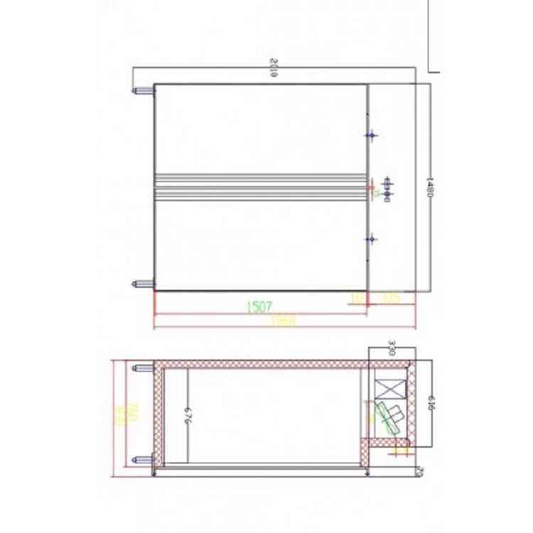 Koolmax KMSS1410FZ Double Door Catering Freezer Dimensions