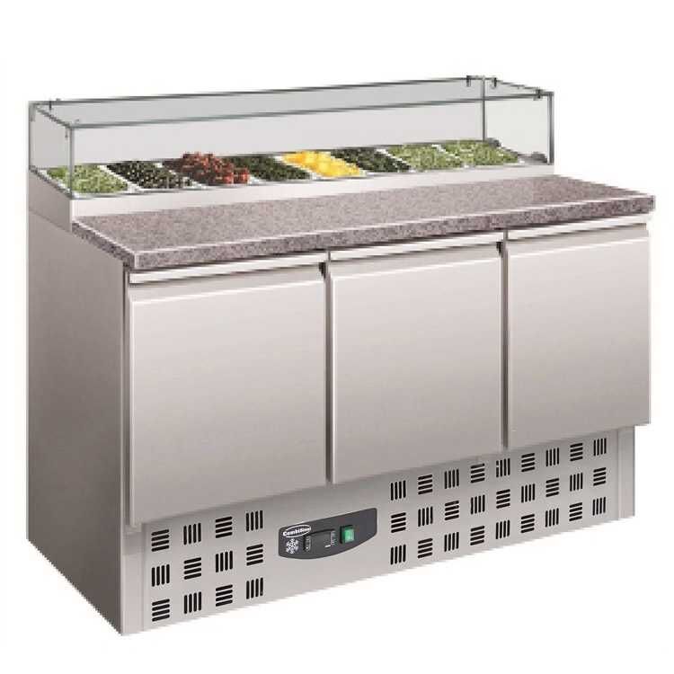 Combisteel 3 Door Pizza Prep Counter (1180H x 1368W x 700D) - 444 Ltr