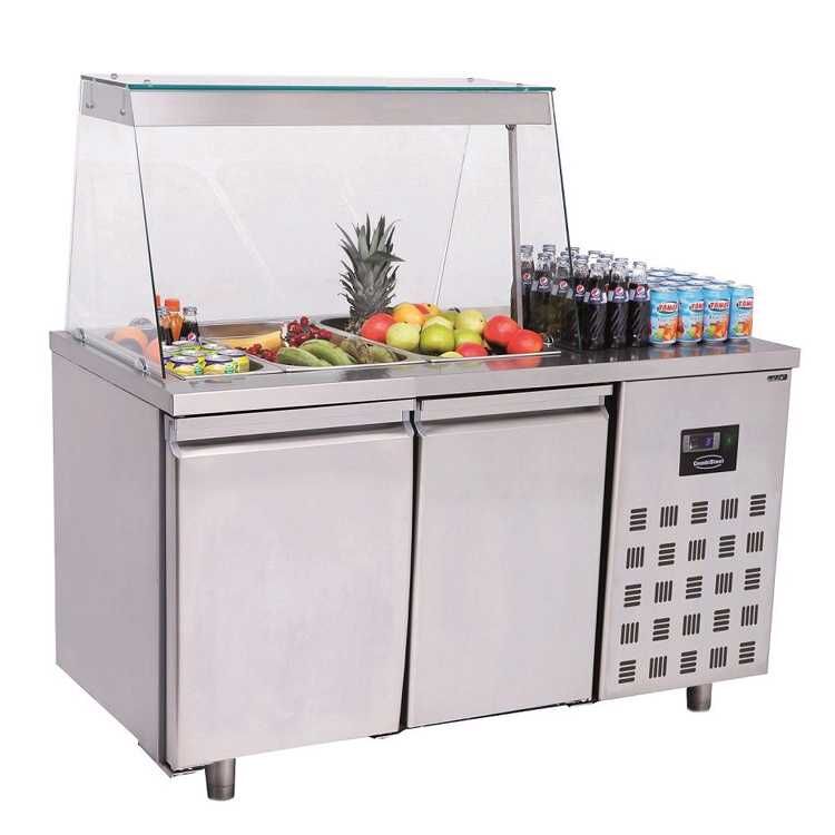 Combisteel Double Door Saladette 3x (850H x 1400W x 700D) - 1/1GN Container