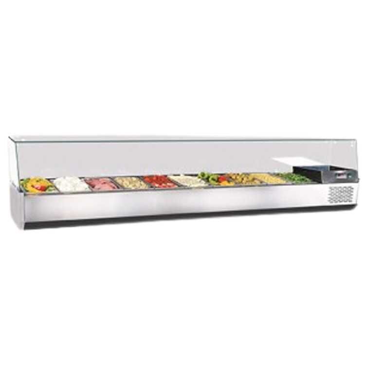 Combisteel Refrigerated Counter Top Display 10x (460H x 2100W x 390D) - 1/3GN