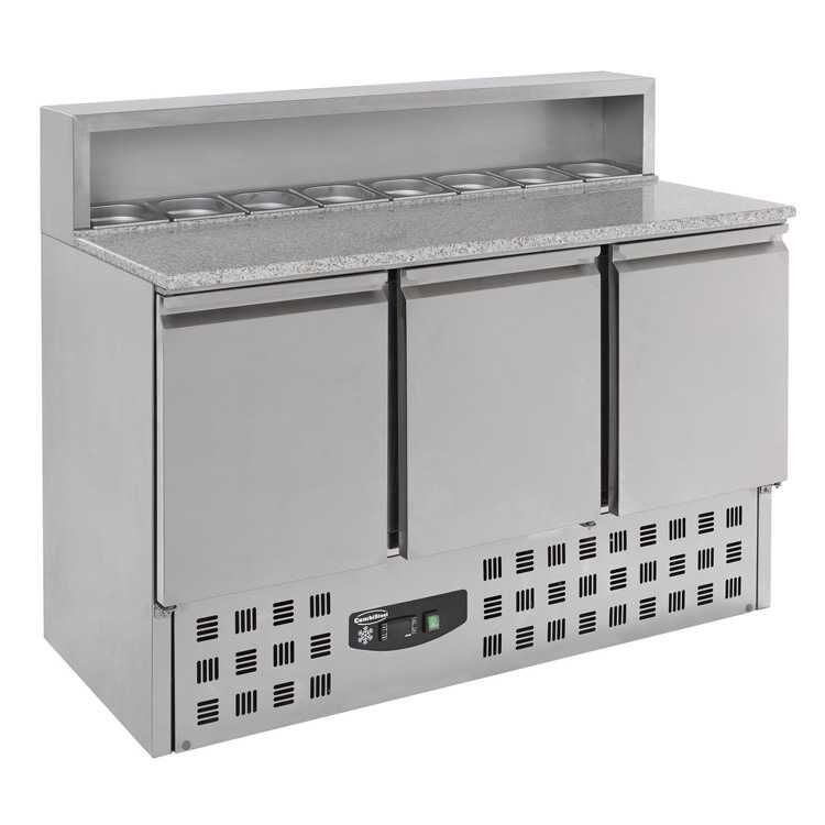 Combisteel 3 Door Pizza Prep Counter (1090H x 1368W x 700D) - 402 Ltr