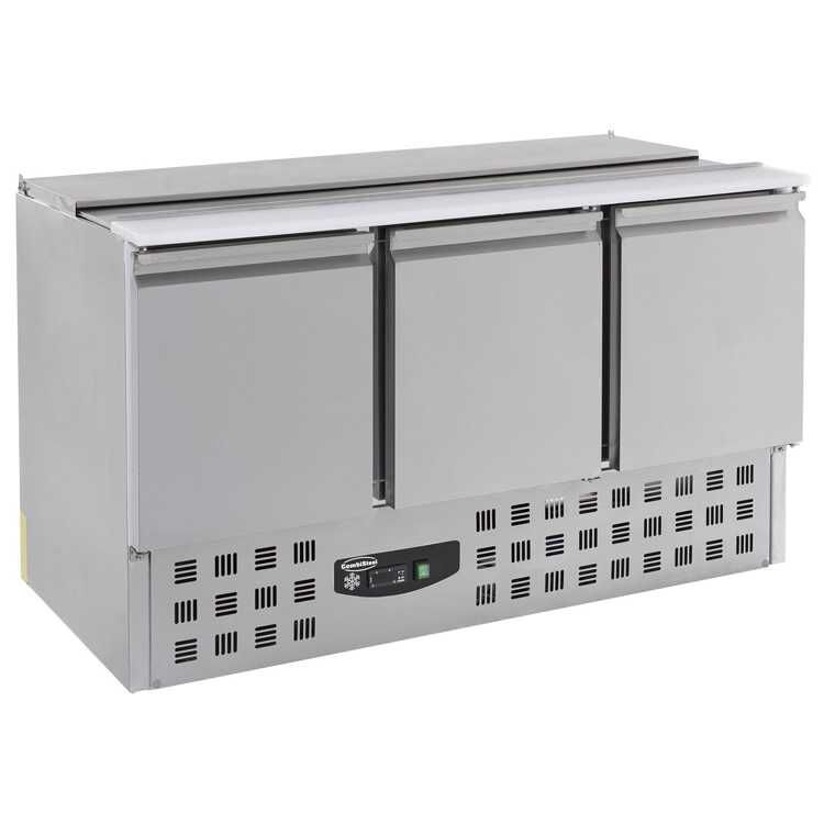 Combisteel Triple Door Refrigerated Saladette Counter (870H x 1370W x 700D) - 368 Ltr Combisteel Triple Door Refrigerated Saladette Counter (870H x 1370W x 700D) - 368 Ltr