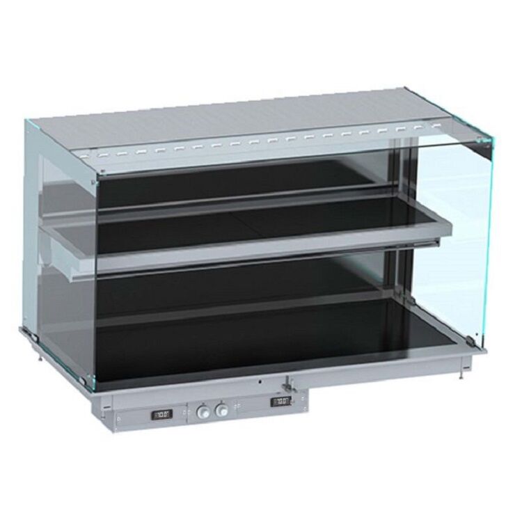 Combisteel 7495 Cubic Heated Ceramic Wall Model Display Black