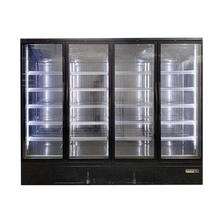 Koolmax KMC3000 Four Glass Door Display Fridge Black