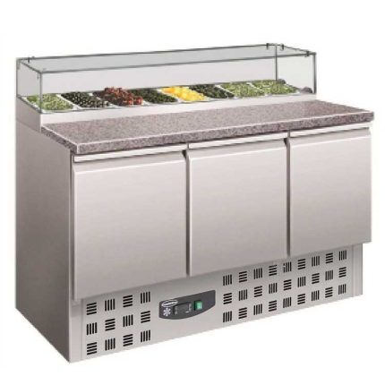Combisteel 3 Door Pizza Prep Counter (1180H x 1368W x 700D) - 444 Ltr