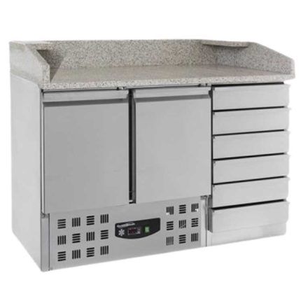 Combisteel 2 Door And 6 Drawers Pizza Prep Counter (1060H x 1420W x 700D) - 257 Ltr