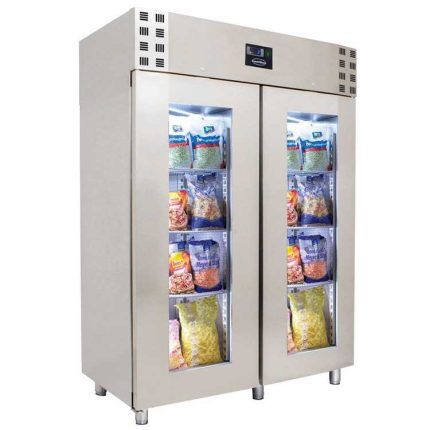 Combisteel SS Double Glass Door Mono Block Refrigerator (2050H x 1400W x 810D) - 1400 Ltr