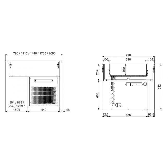 Combisteel Drop-In Refrigerated Conatiner-chart Combisteel Drop-In Refrigerated Conatiner-chart